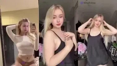 Dokumentasi Tiktoker Bule Rusia Cantik Live Kasur
